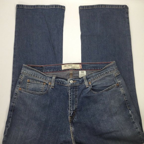 Levi's Denim - Levis 550 Relaxed Jeans Women's Size 18 M Boot Cut Blue Stretch Denim High Waist
